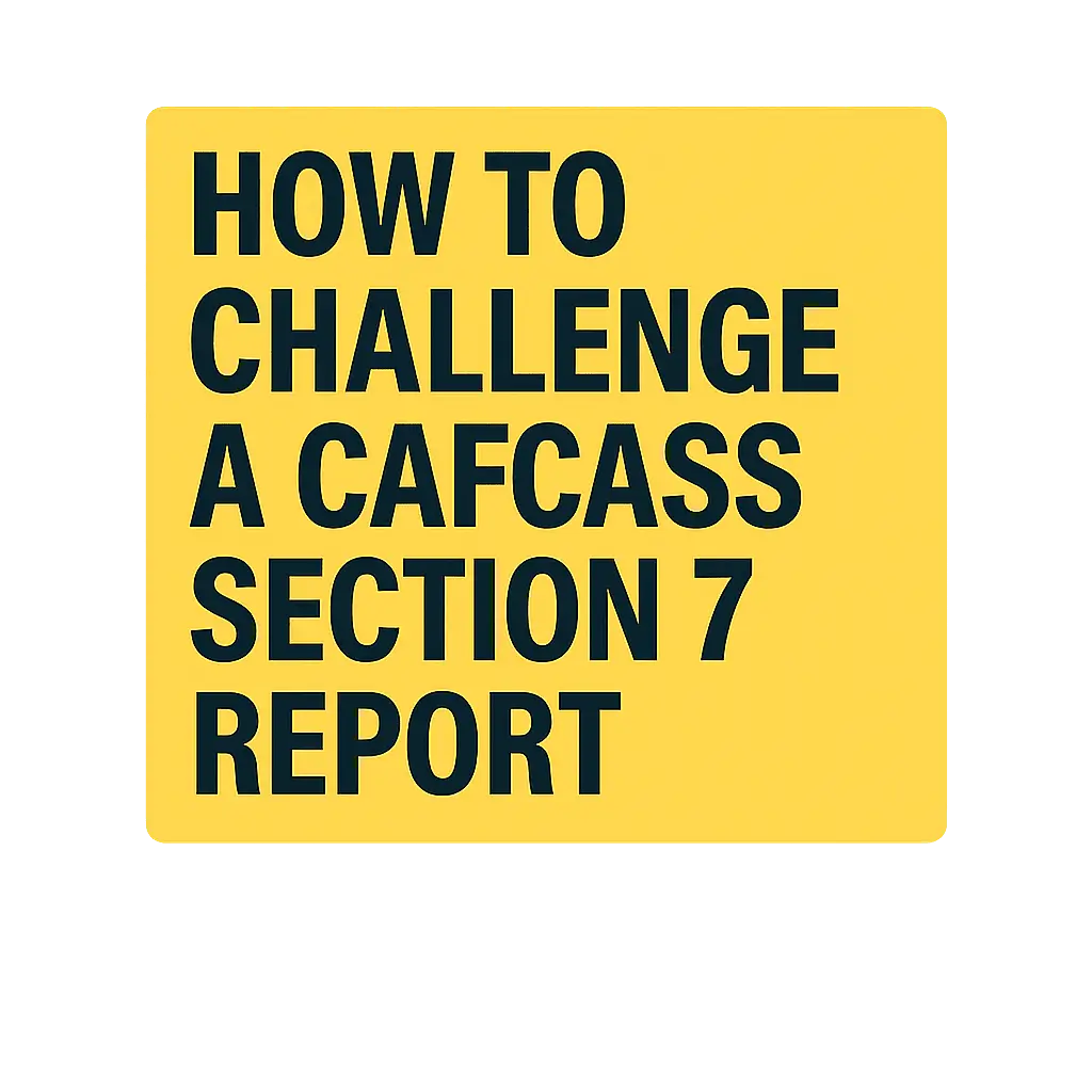 How To Challenge a CAFCASS Section 7 Report