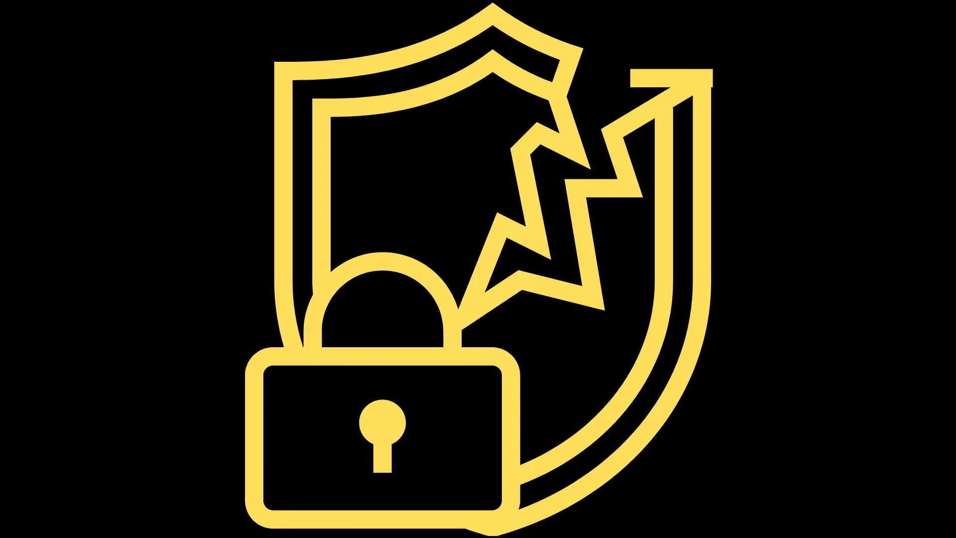 What Counts as a Breach of a Non-Molestation Order. Icon of a padlock in front of a cracked shield, symbolizing the breach of a protective non-molestation order.